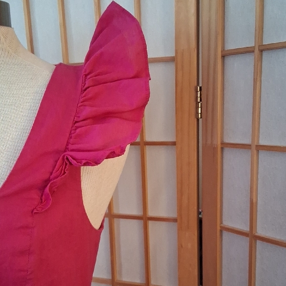 Express Pink Ruffled  Dress - Picture 4 of 16